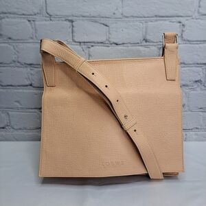 'LOEWE' 'DAWNING DAMIER' LEATHER CROSSBODY BAG 'MADE IN SPAIN' 'FAWN~IVORY'